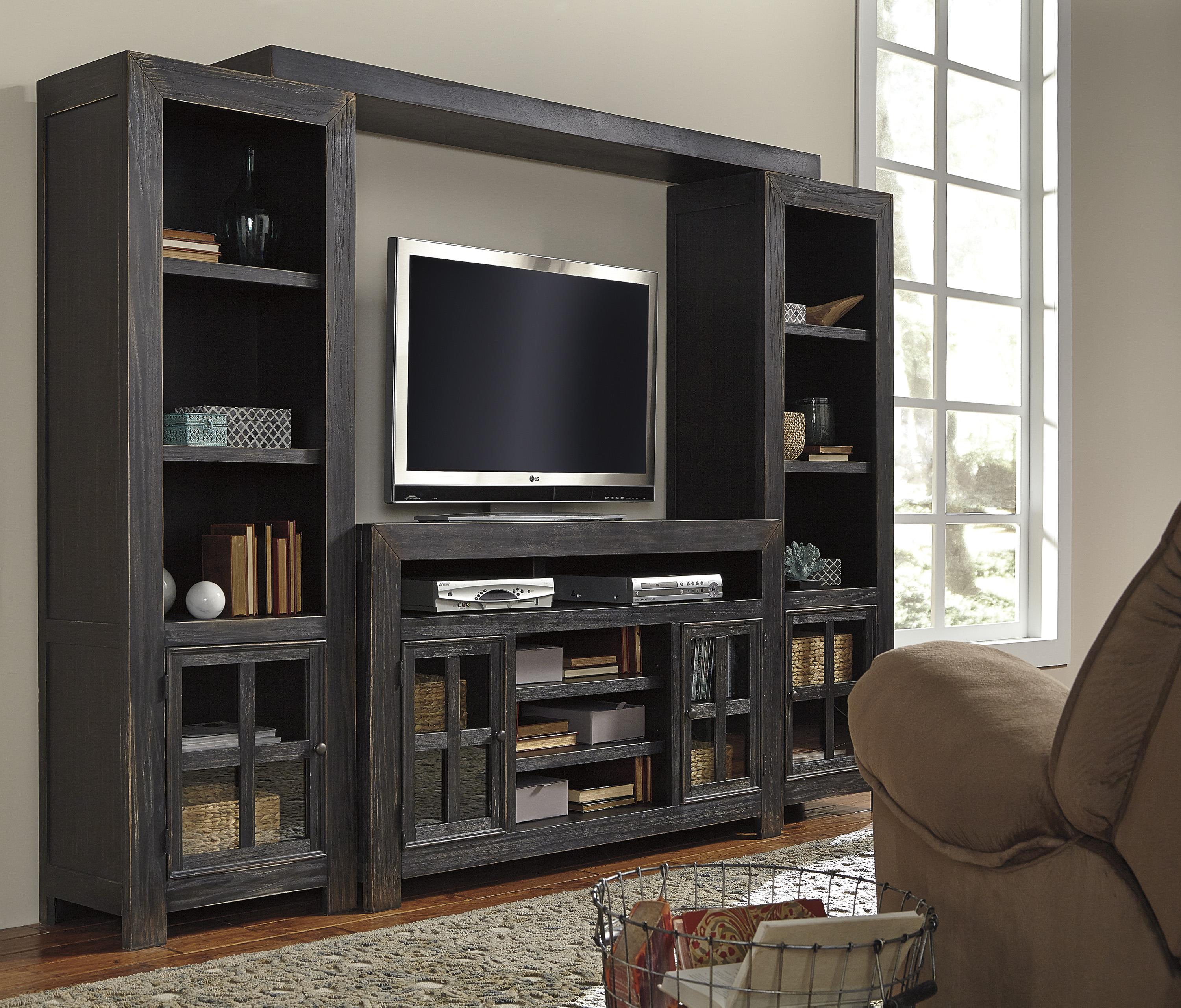Signature Design by Ashley Gavelston Entertainment Wall Unit w/ Large